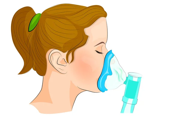 Dosis de inhalación para adultos y niños — Vector de stock