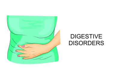 indigestion, abdominal pain clipart