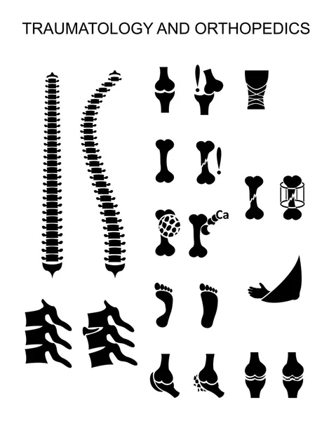 Traumatologie en orthopedie — Stockvector