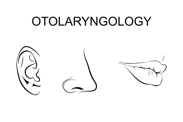 Otolaringología — Vector de stock