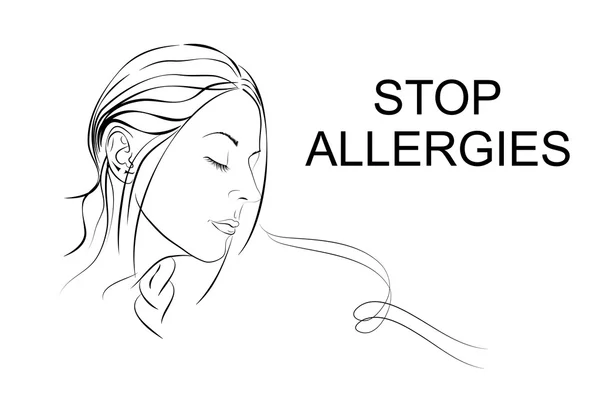 Остановить аллергию. запах . — стоковый вектор