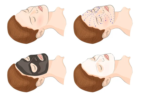 Masque facial cosmétique — Image vectorielle