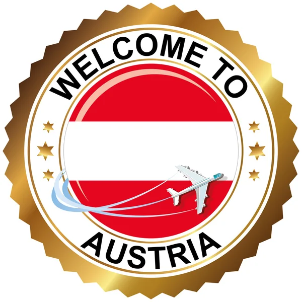 Bienvenido a Austria — Vector de stock