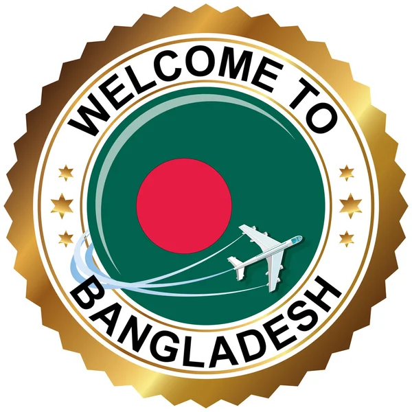 Bem-vindo a Bangladesh — Vetor de Stock