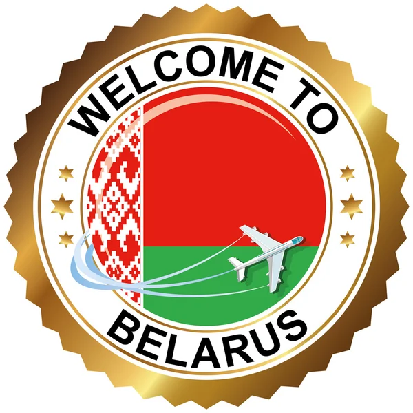 Bem-vindo ao belarus — Vetor de Stock