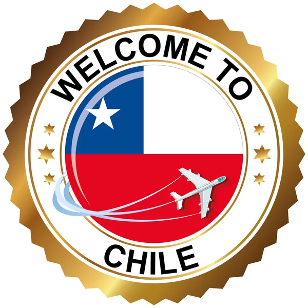 Bienvenido a Chile — Vector de stock