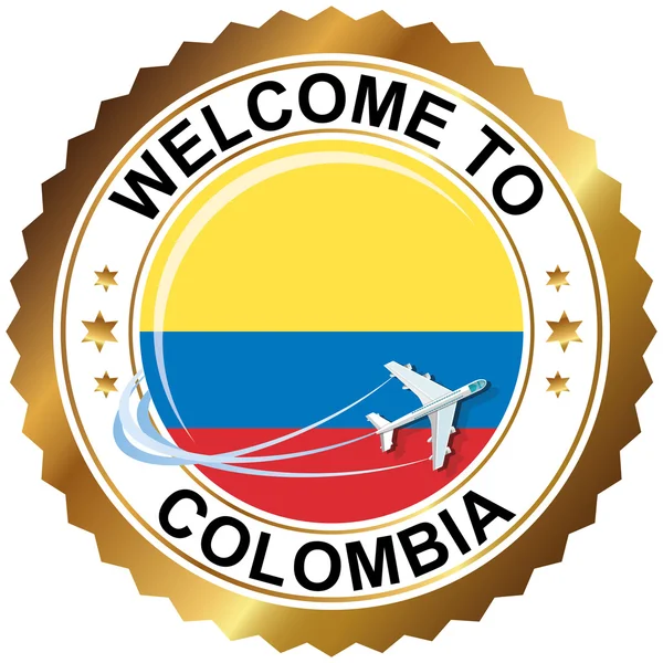 Bienvenido a COLOMBIA — Vector de stock