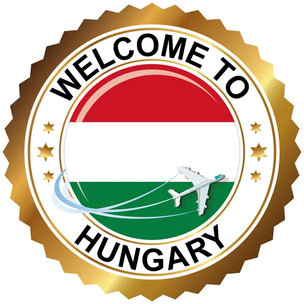 Bienvenue en Hongrie — Image vectorielle