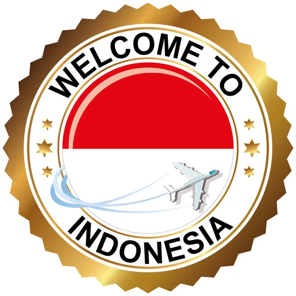 Bienvenido a INDONESIA — Vector de stock