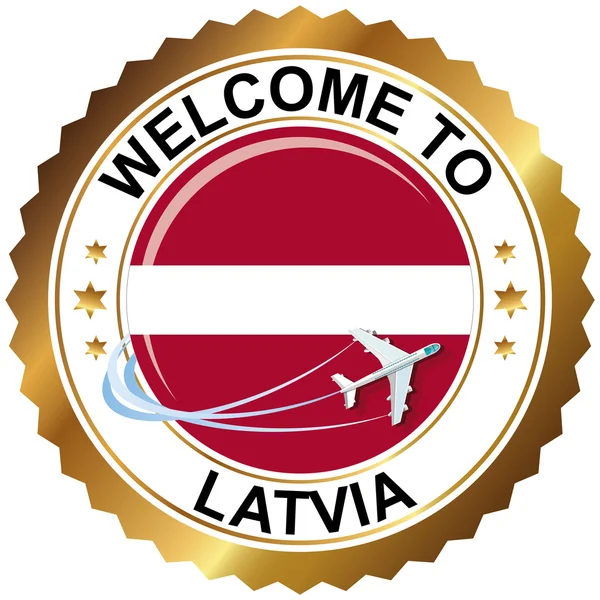 Добро пожаловать в LATVIA — стоковый вектор