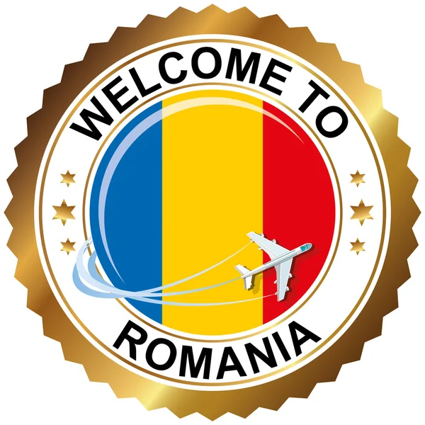 Bienvenido a Rumania — Vector de stock