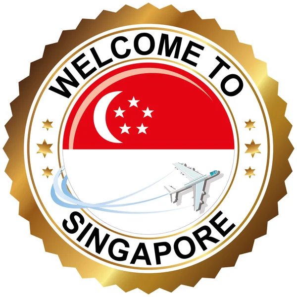 Welcome to Singapore — Stock Vector