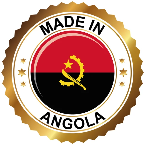 Gemaakt in angola — Stockvector