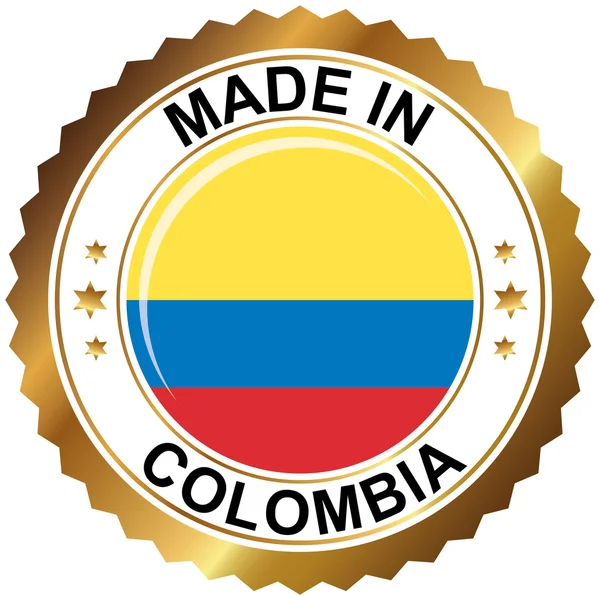 Hecho en Colombia — Vector de stock