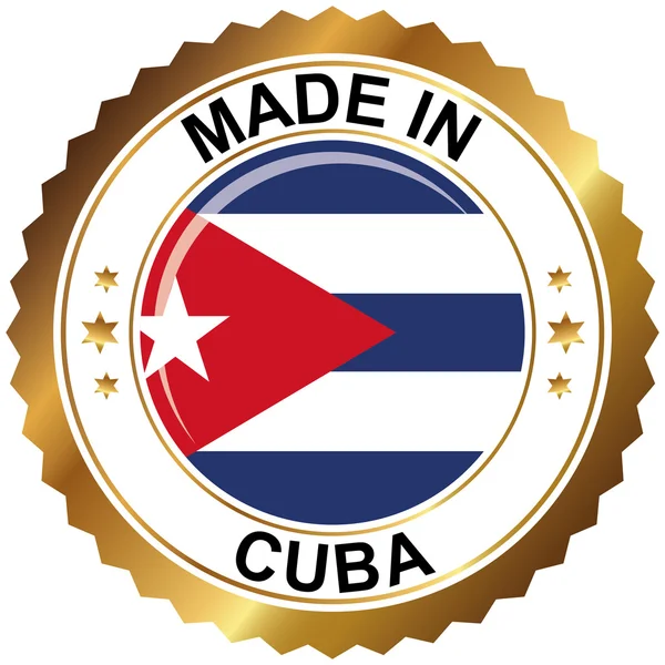 Hecho en cuba — Vector de stock