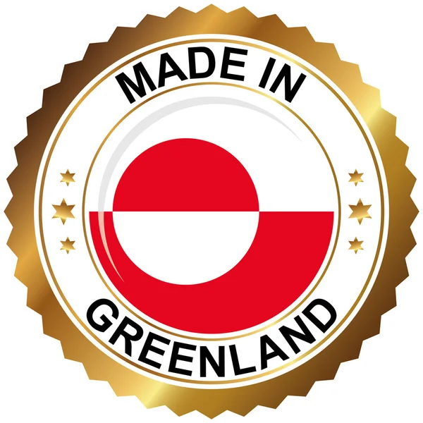 Prodotto in Groenlandia — Vettoriale Stock