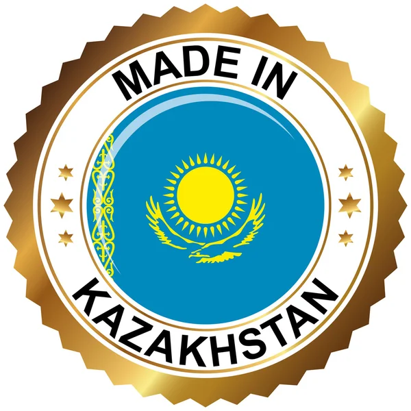 Hecho en Kazajstán — Archivo Imágenes Vectoriales