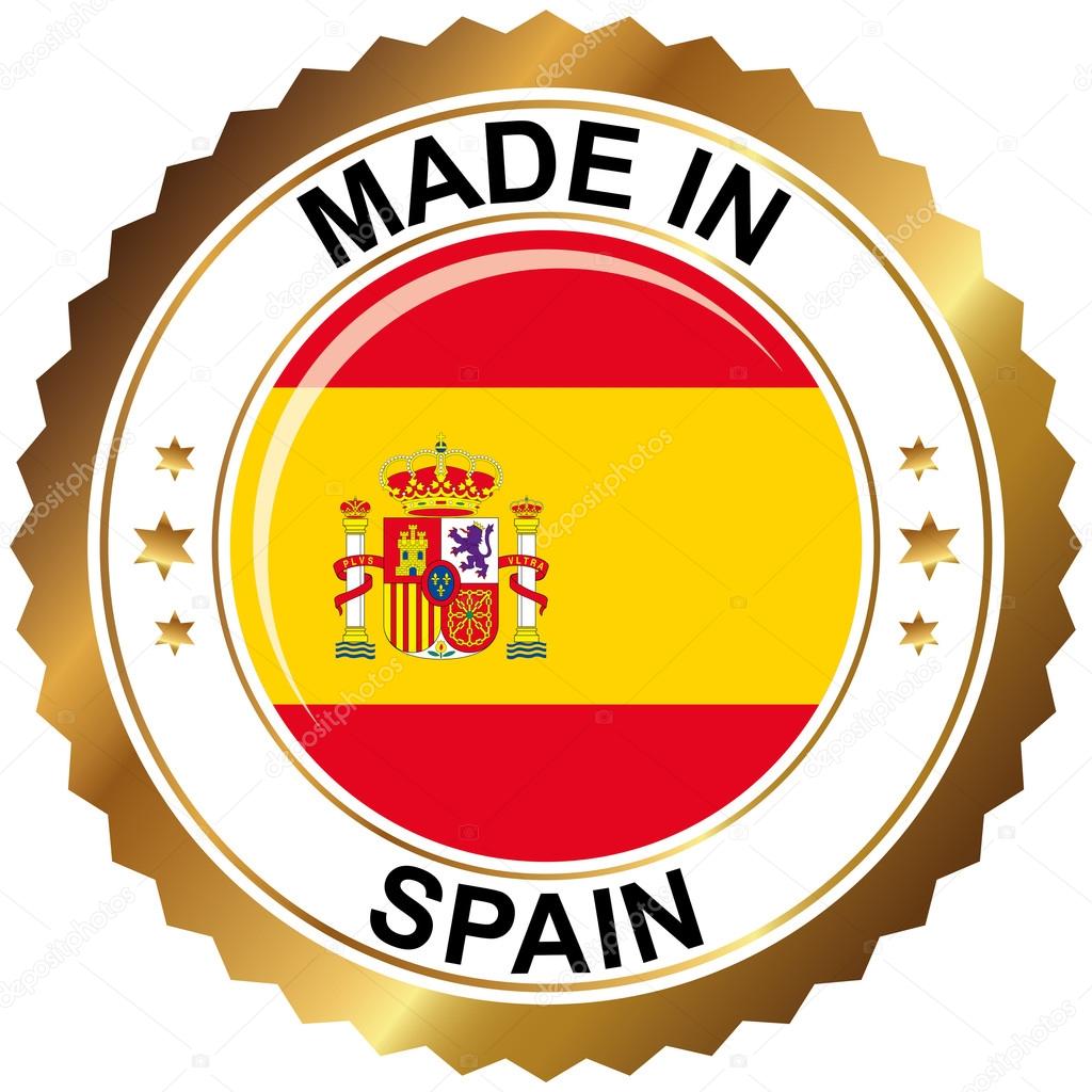 Vector illustration EPS10. Label with the national flag of the country.