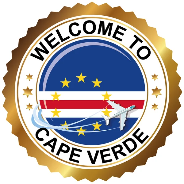 Cape Verde hoş geldiniz — Stok Vektör