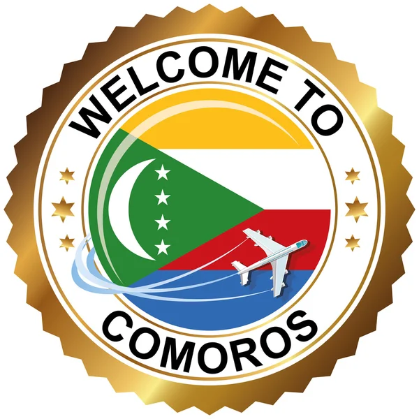 Bem-vindo a Comores — Vetor de Stock