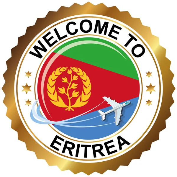 Bem-vindo à eritreia — Vetor de Stock