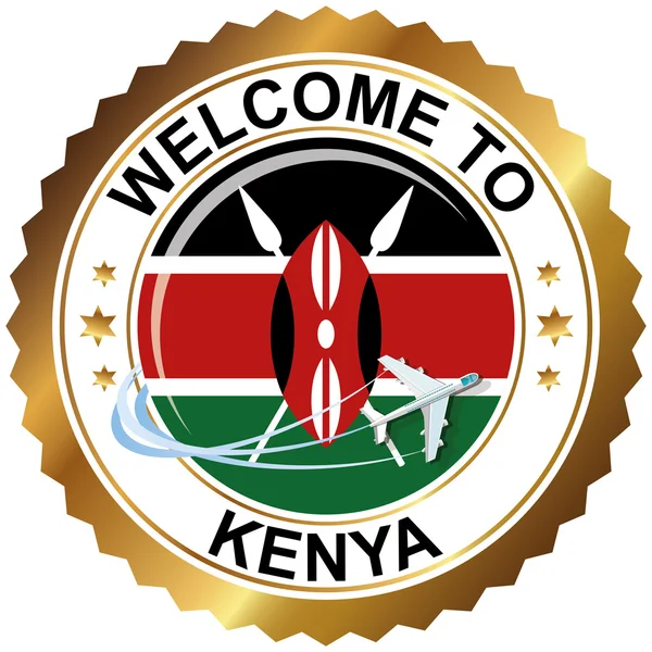 Kenya'ya hoş geldiniz — Stok Vektör