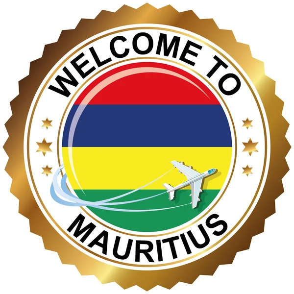 Добро пожаловать на Маврикий — стоковый вектор