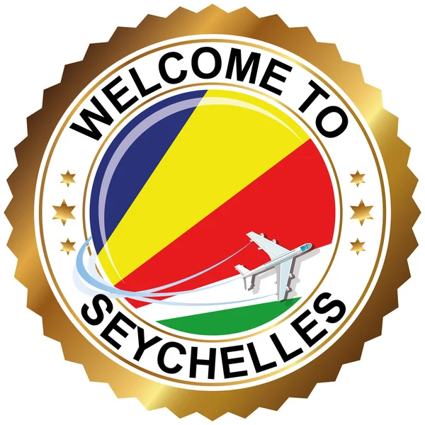 Benvenuti a SEYCHELLES — Vettoriale Stock