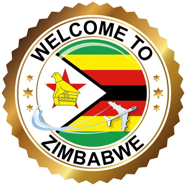 Bienvenido a zimbabwe — Vector de stock