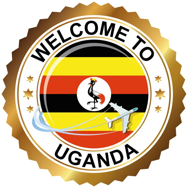 Bem-vindo ao Uganda — Vetor de Stock