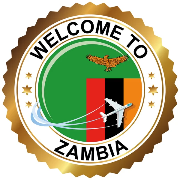 Zambiya hoş geldiniz Stok Illüstrasyon