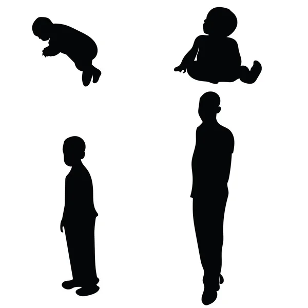 Silhouettes of people — Stock Photo, Image
