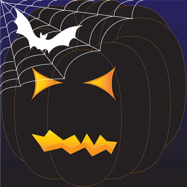 Abóbora na web para o Halloween — Vetor de Stock