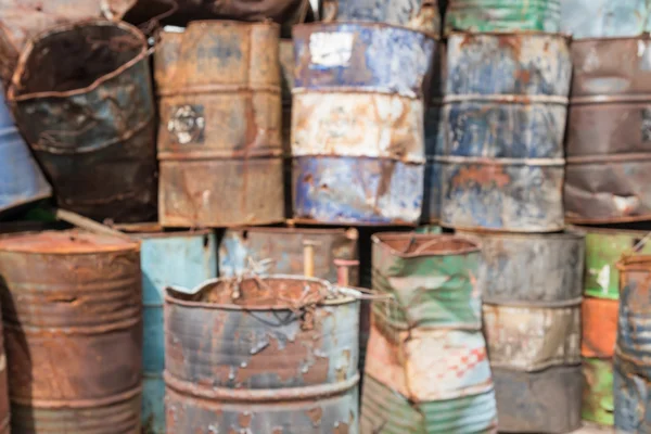 Defocused old oil or gas tanks and containers for industrial background — Stock Photo, Image