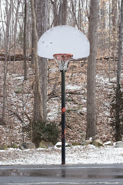Isolated basketball hoop with net in vintage style — Stock Photo, Image