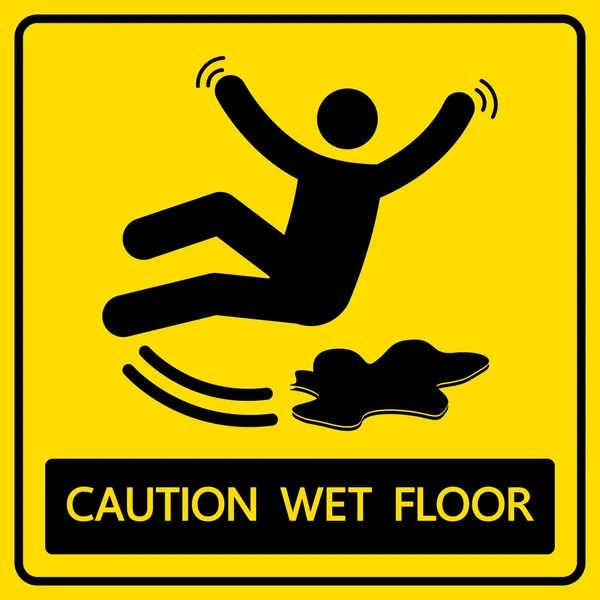 Caution wet floor sign — Stock Vector © nebojsa78 2338727