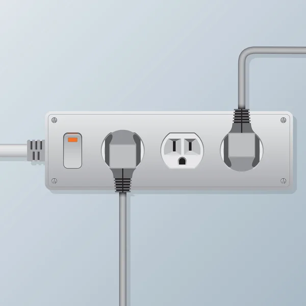 Steckdose und Stecker Vektor Illustration — Stockvektor