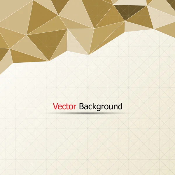 Vector polygon abstract brown background for design — Stock Vector