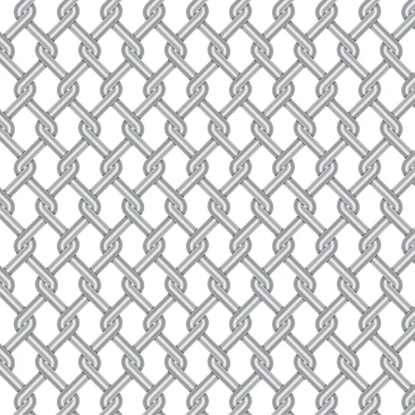 Металлический гриль ткань текстуры с белым фоном, вектор Illus — стоковый вектор