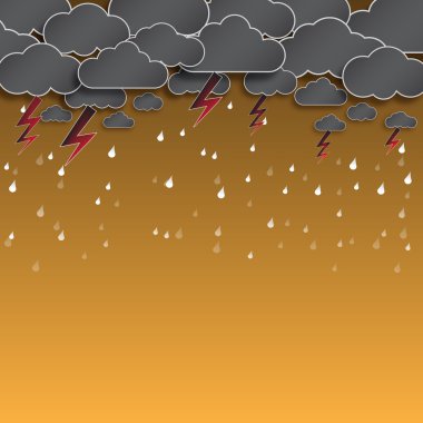 bulut ve yağmur, fırtına, arka plan vektör
