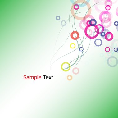 renkli daire ve yeşil renkli vektör