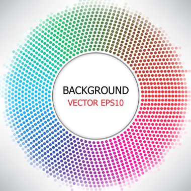 noktalı renkli daire, arka plan vektör