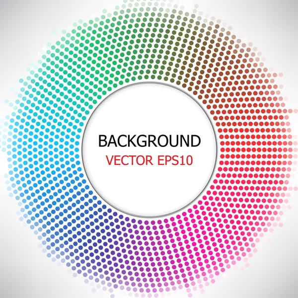 Dotted colorful circle, background vector — Stock Vector