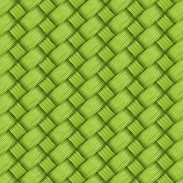 Texture de tissage vert bambou et vecteur de fond — Image vectorielle