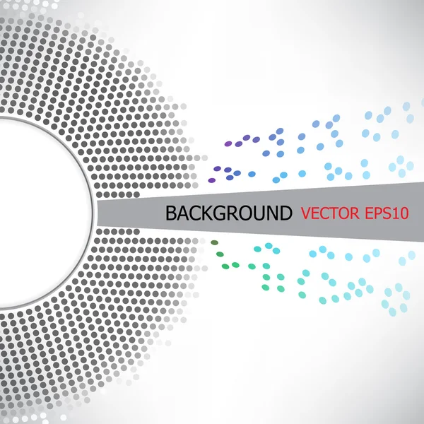 Cerchio colorato punteggiato, vettore di sfondo astratto — Vettoriale Stock