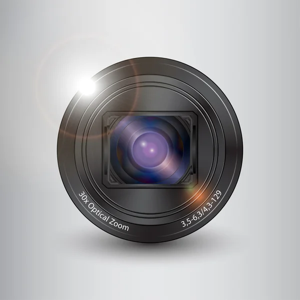 Lens digital camera vector — Stock Vector