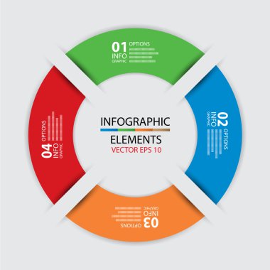 Modern iş seçenekleri afiş, daire bilgi-grafik