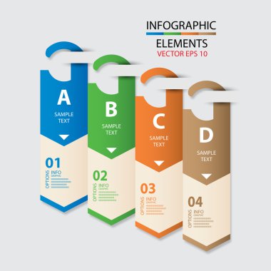 soyut kağıt bilgi grafik vektör, iş akışı için kullanılabilir