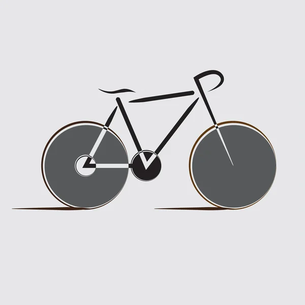 Icona o logo vettoriale della silhouette della bicicletta — Vettoriale Stock