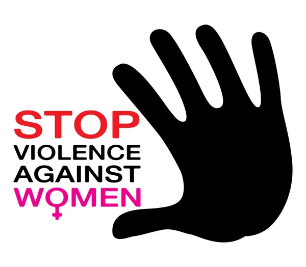 Stop geweld tegen vrouwen, illustratie vector — Stockvector